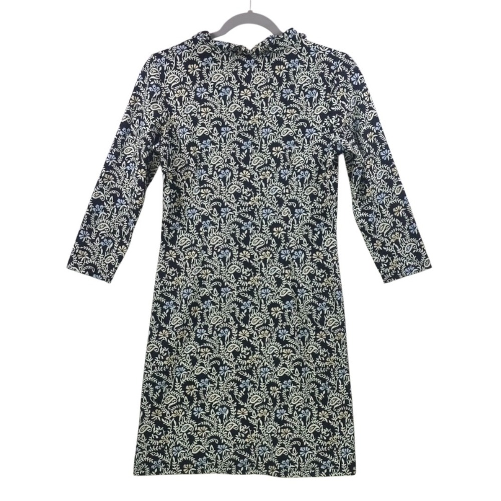 J. McLaughlin Navy Floral Stretch Jersey‎ Dress XS – Excellent Condition - Picture 13 of 14